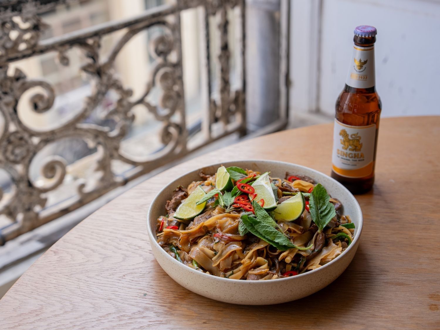 Pad khee mao (drunken noodles)