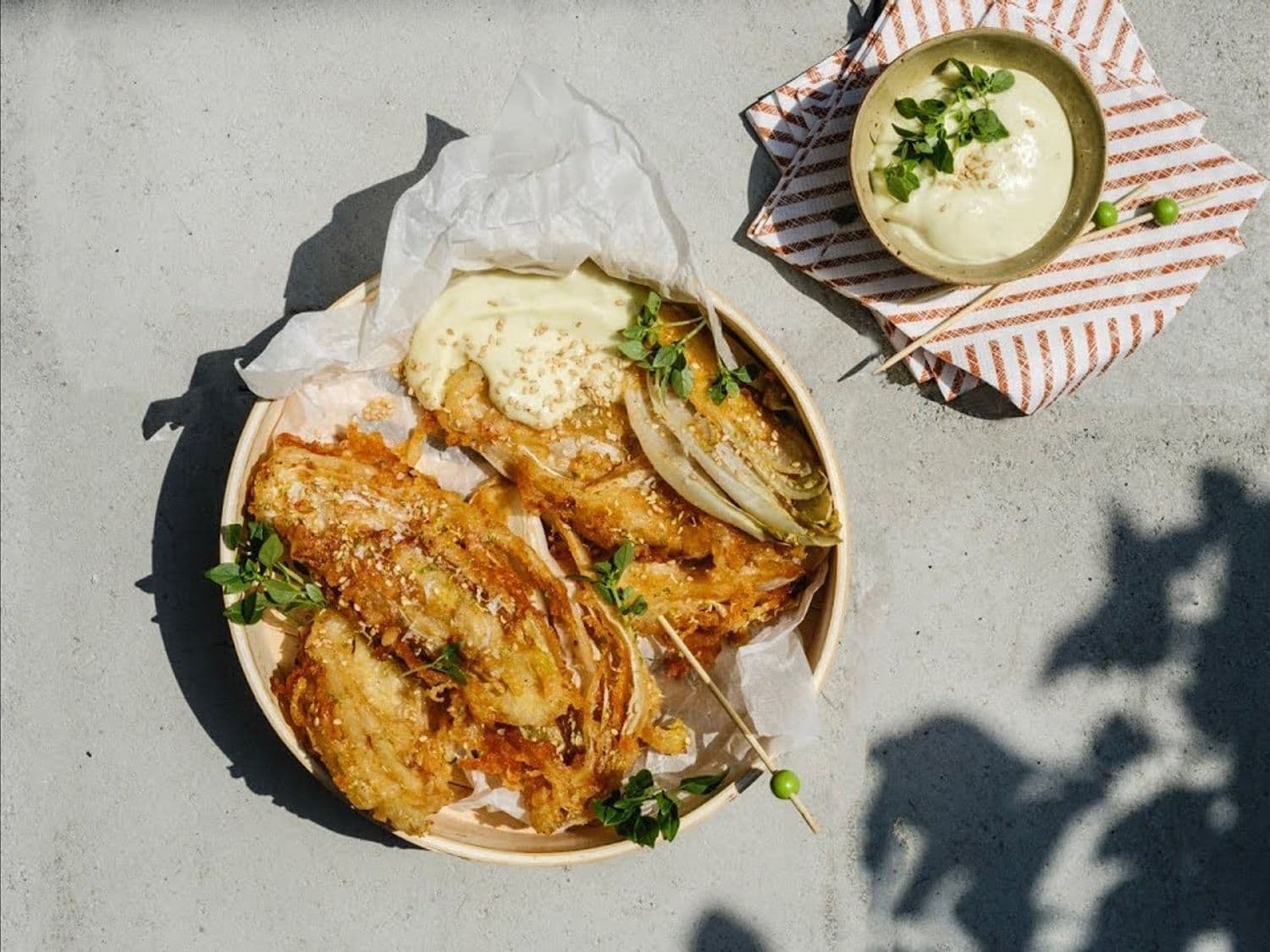 Tempura van witloof met wasabimayonaise