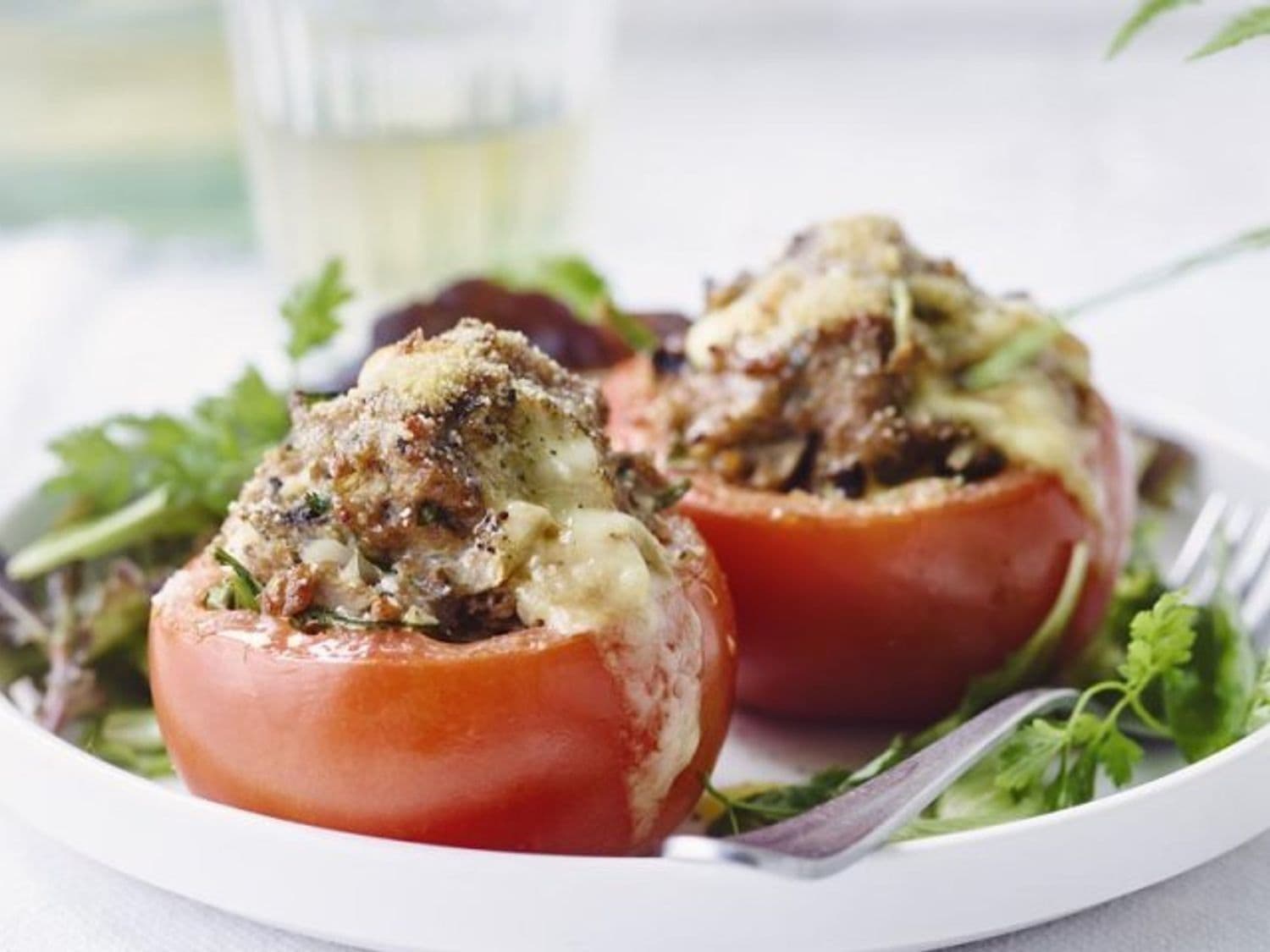 Gevulde tomaten met gehakt