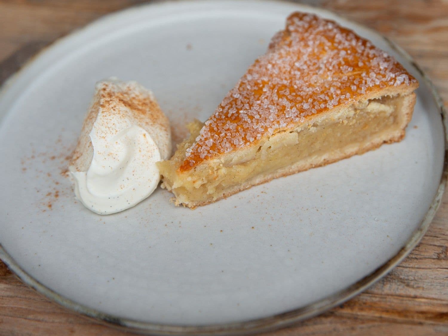 Appeltaart met vanilleroom