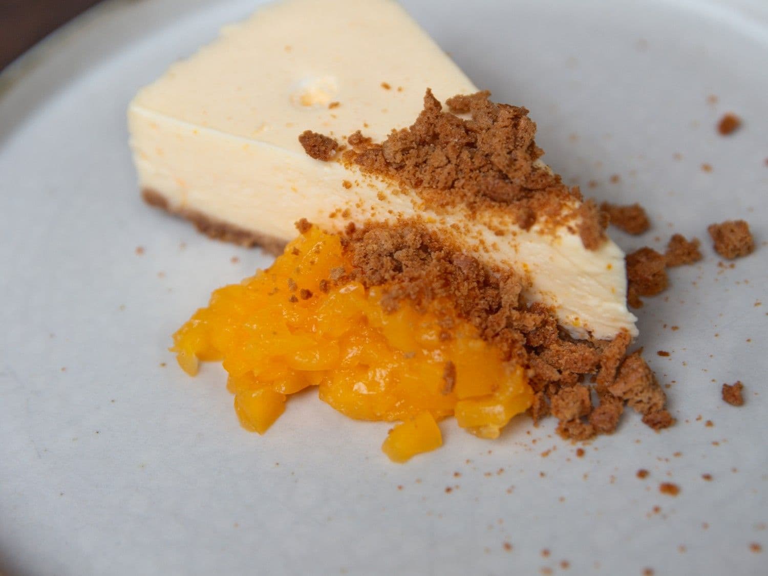 Cheesecake met speculaas en clémentines