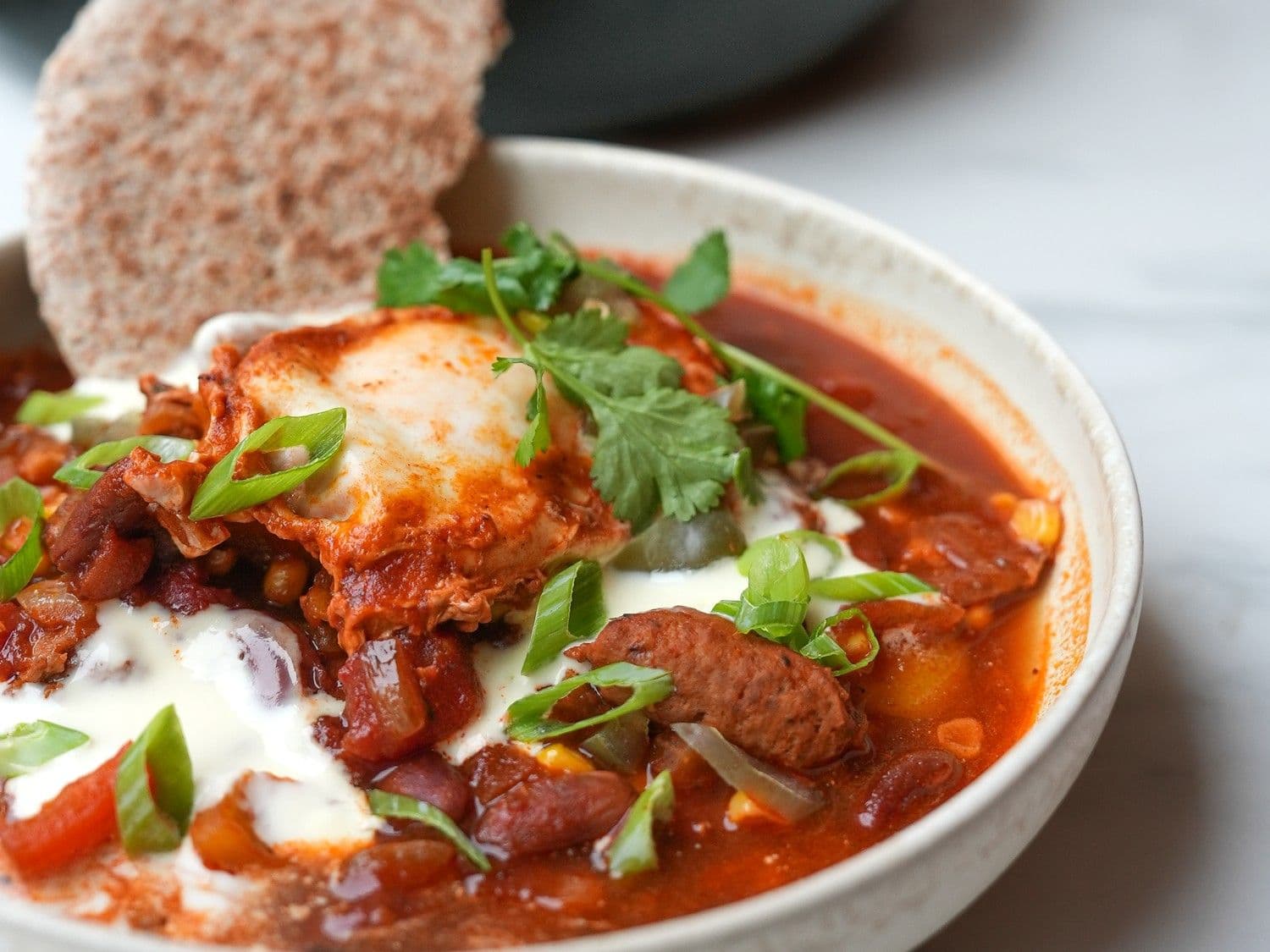 Mexicaanse shakshuka met bonen