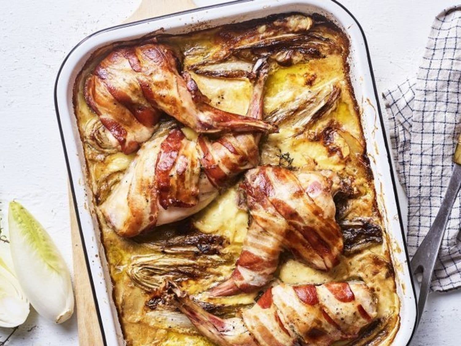 Tartiflette uit de oven met konijn