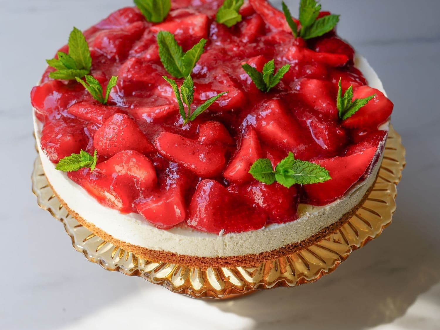 Aardbeientaart met roomkaas