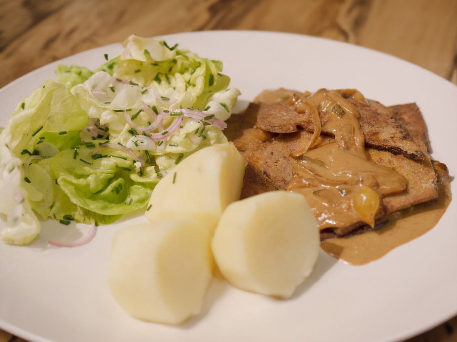 Gebakken uier met Blackwellsaus