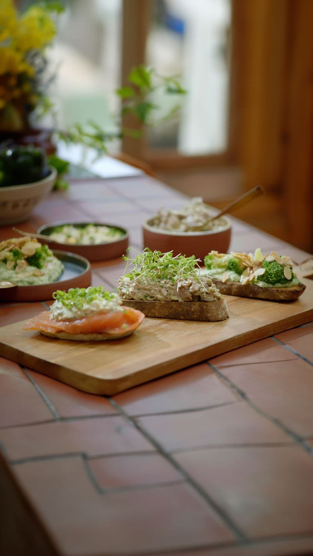 Apero toasten met drie toppings