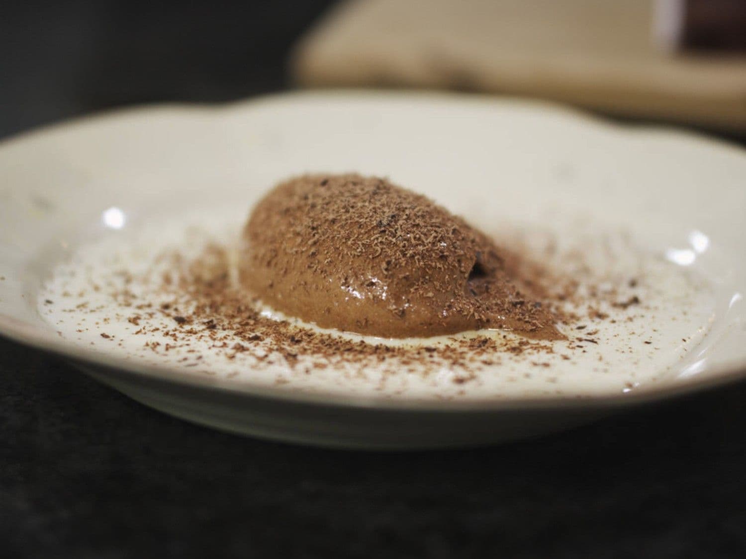 Chocolademousse met vanillesaus