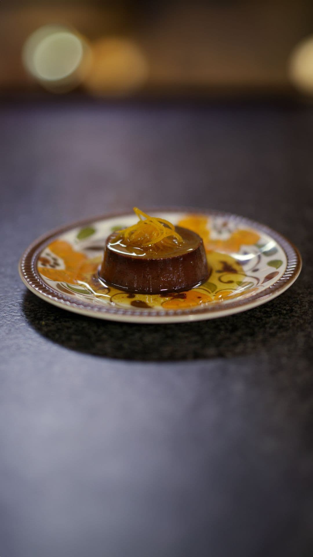 Chocoladeflan met sinaasappelkaramel