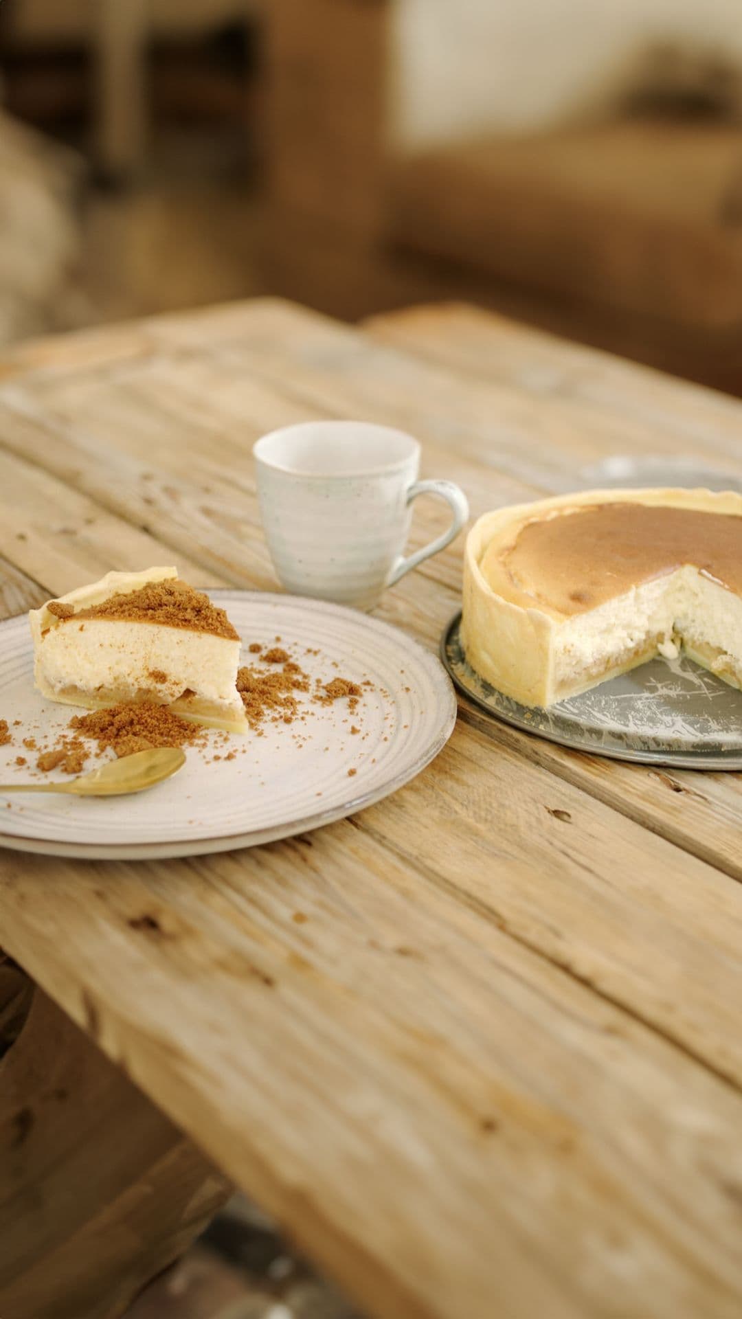 Kaastaart met appel en speculaas