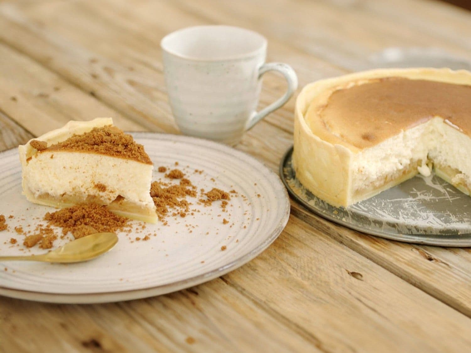 Kaastaart met appel en speculaas
