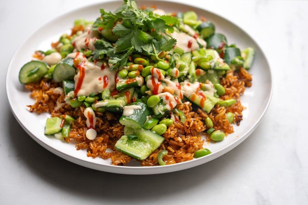 Crispy rice salad