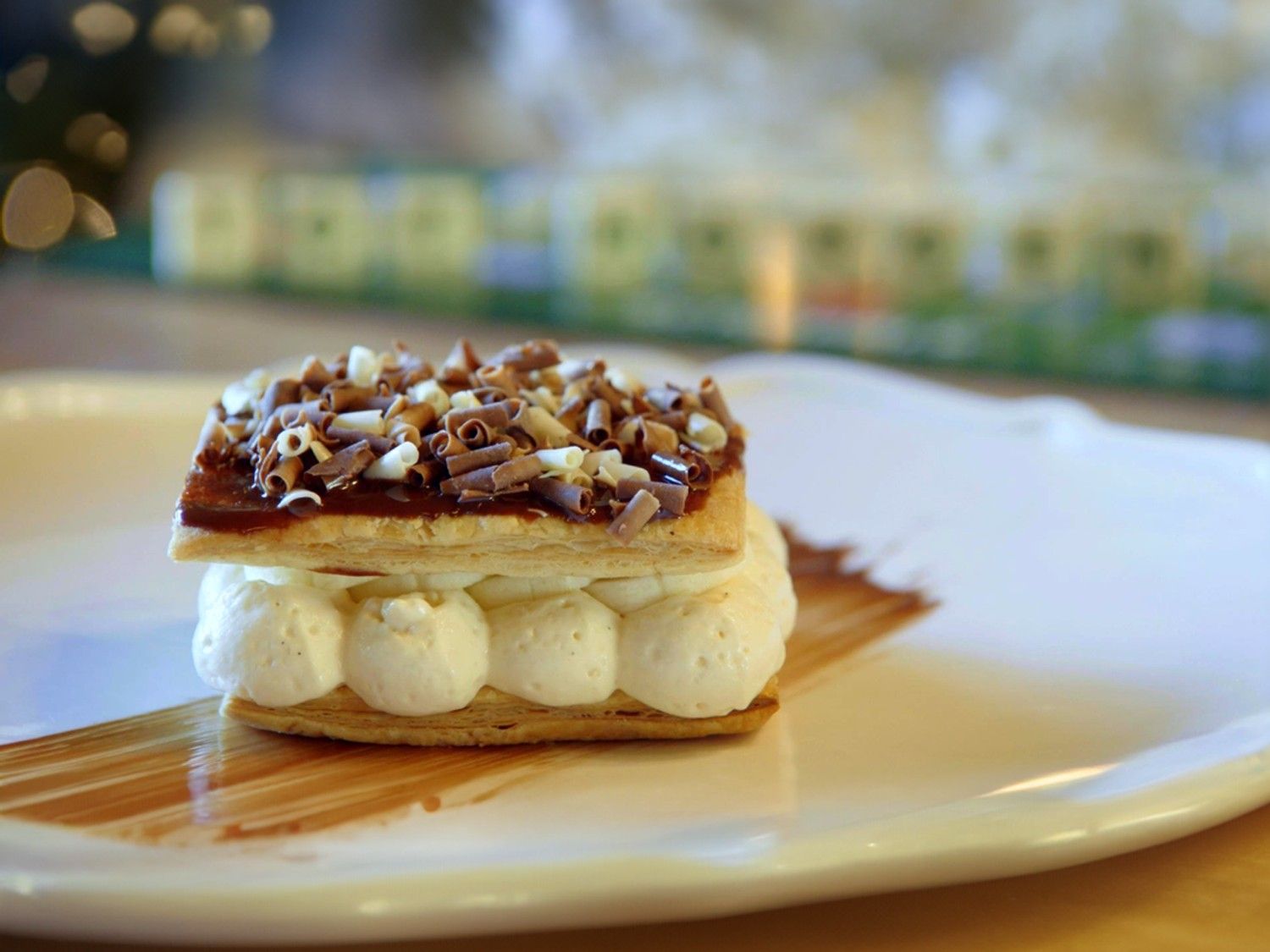 Tompoes met mascarponemousse, banaan en chocolade