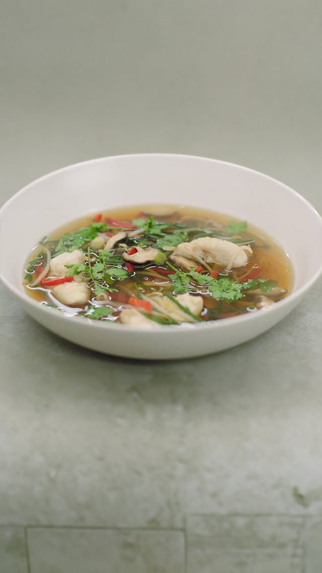 Oosterse bouillon met zeeduivel