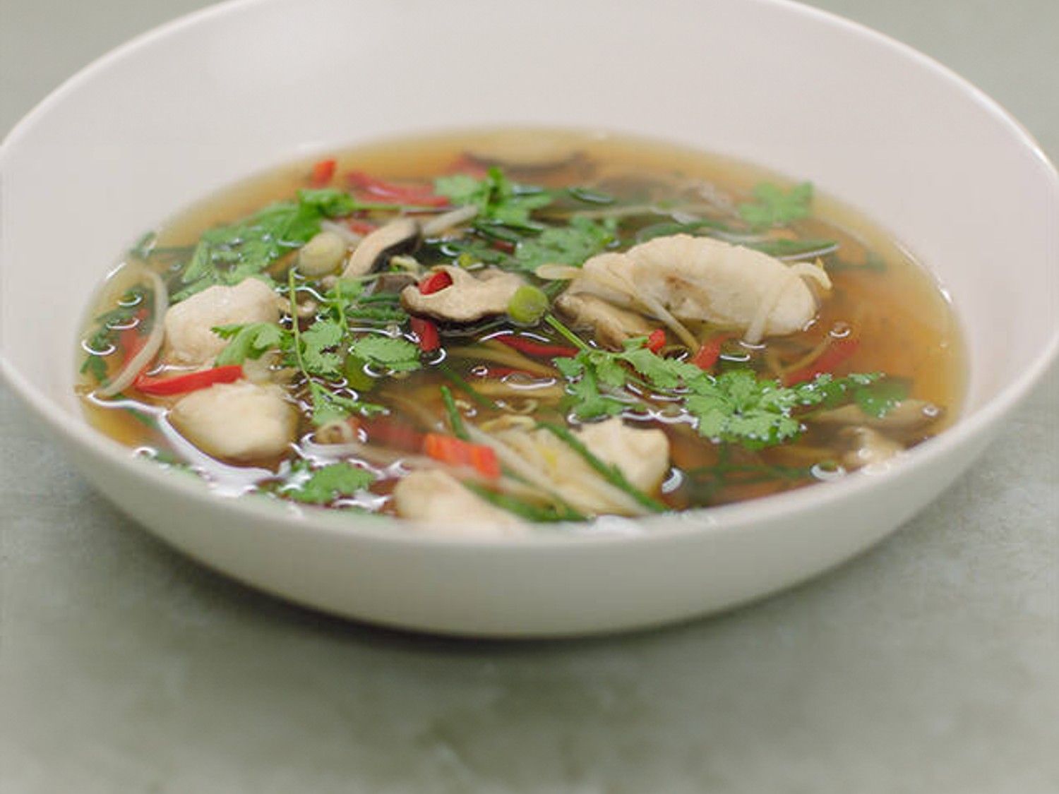 Oosterse bouillon met zeeduivel