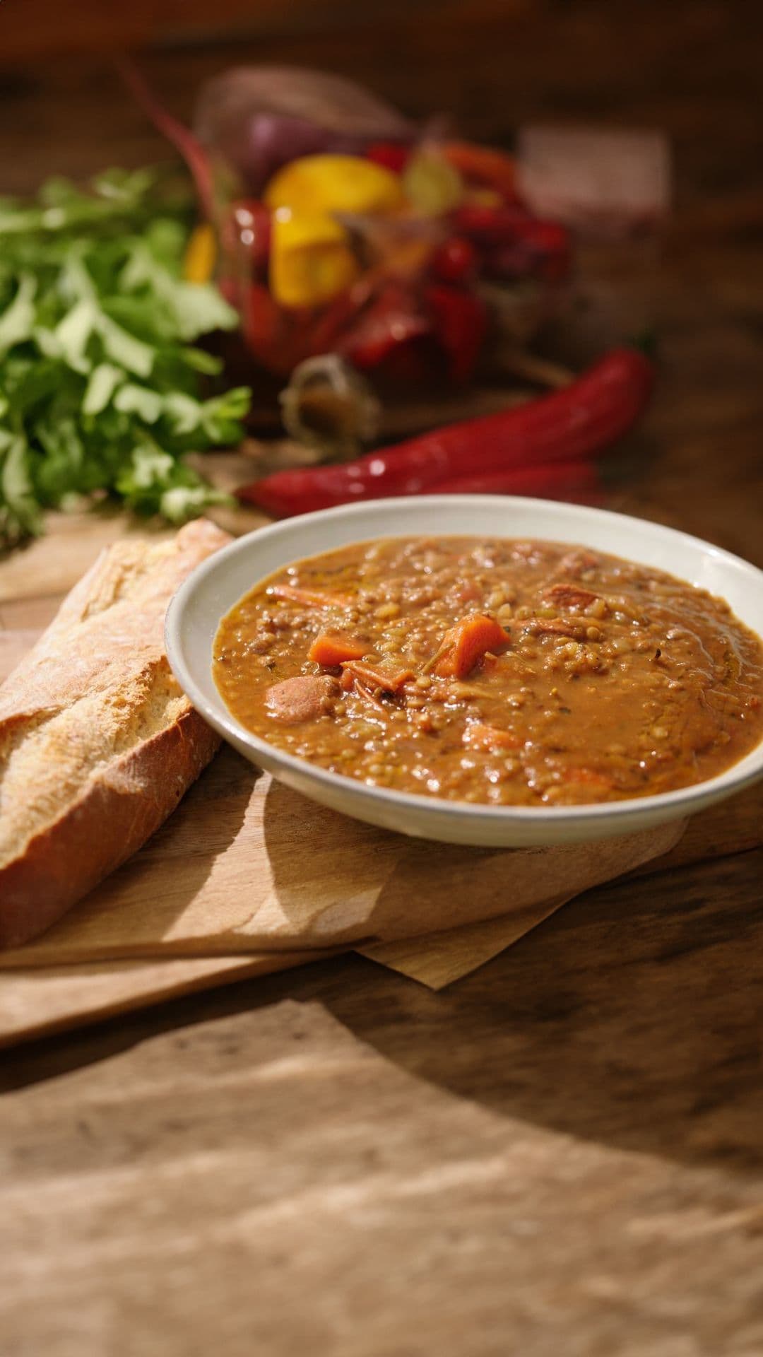 Spaanse linzensoep met chorizo