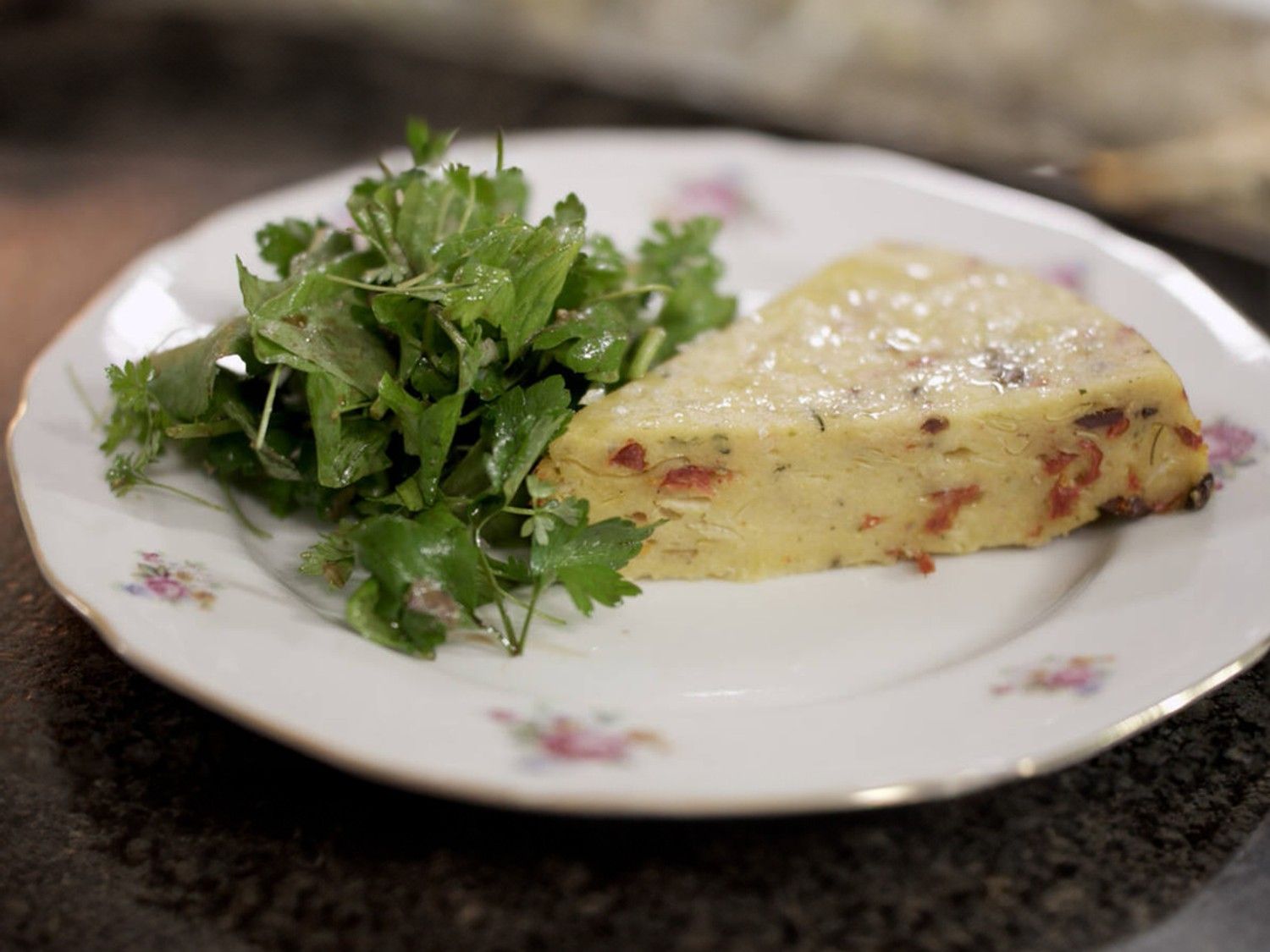 Vegetarische polenta-omelet