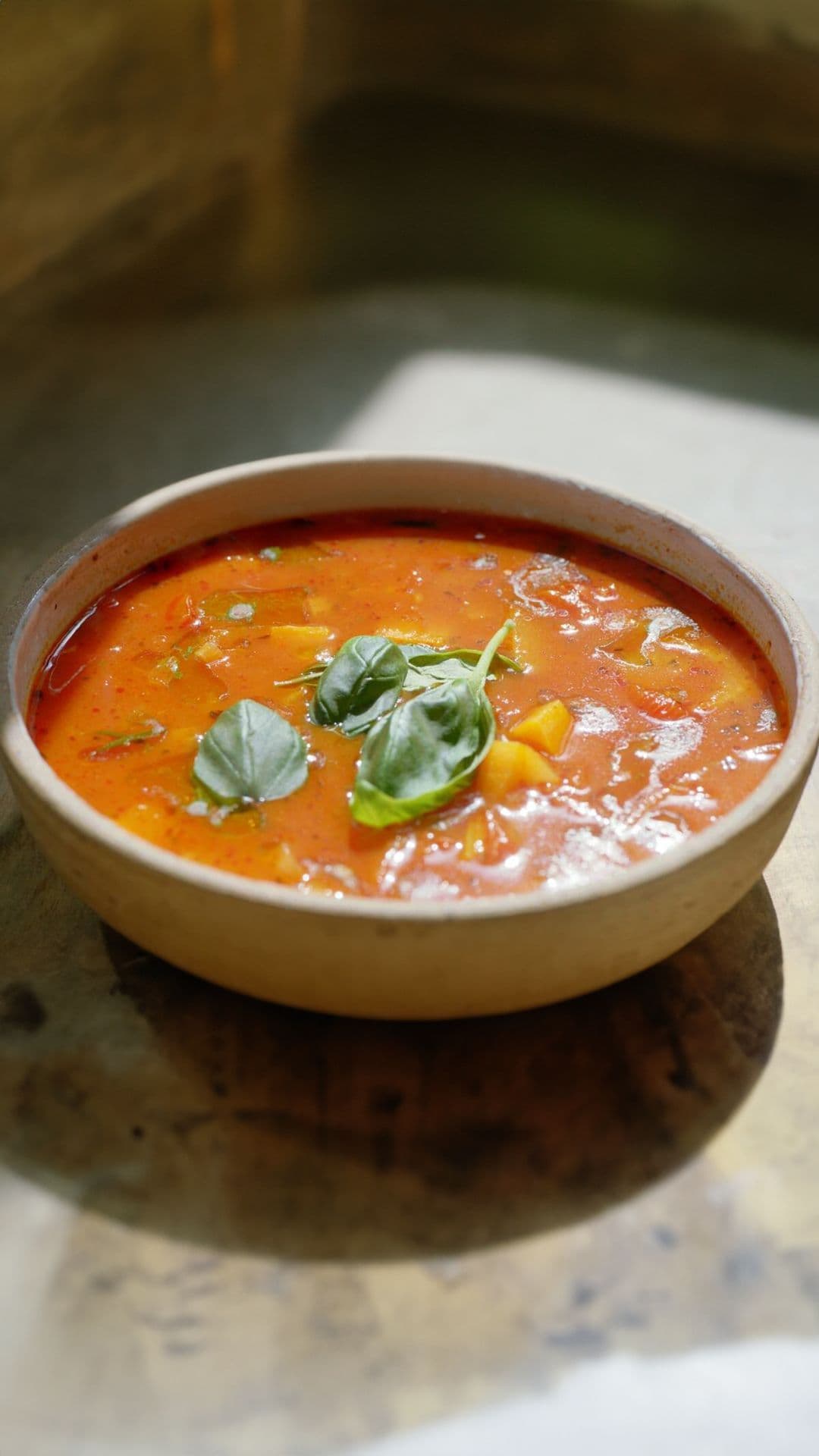 Soep van zoete aardappel, koolrabi en lavasolie
