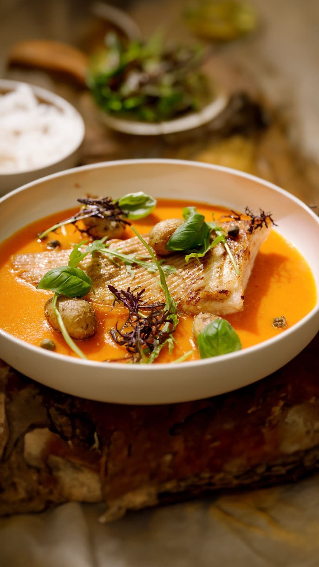 Gebakken rog met tomatensaus