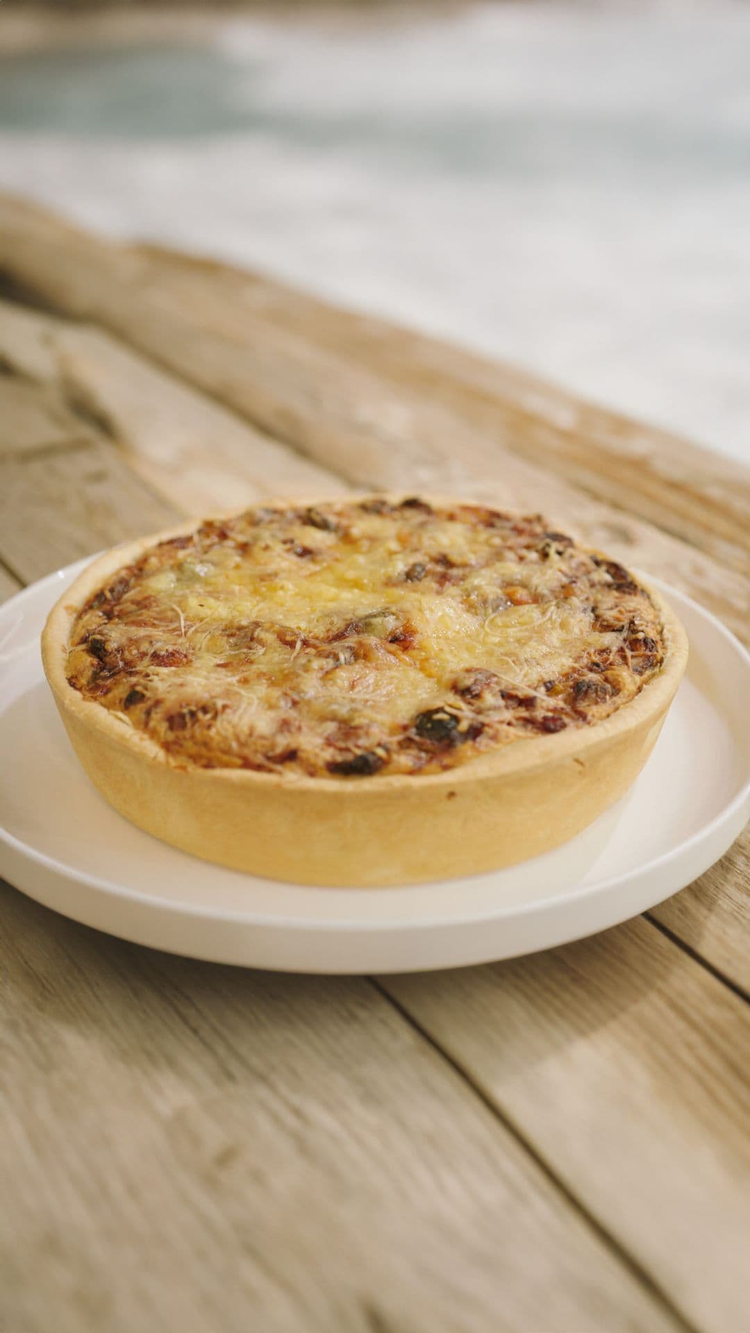 Quiche met spruiten en spek