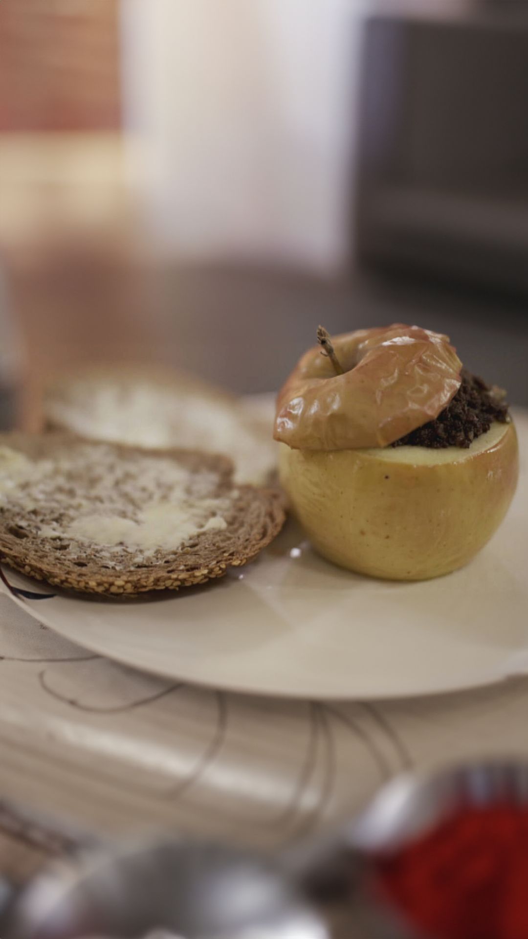 Gevulde appels met zwarte pens