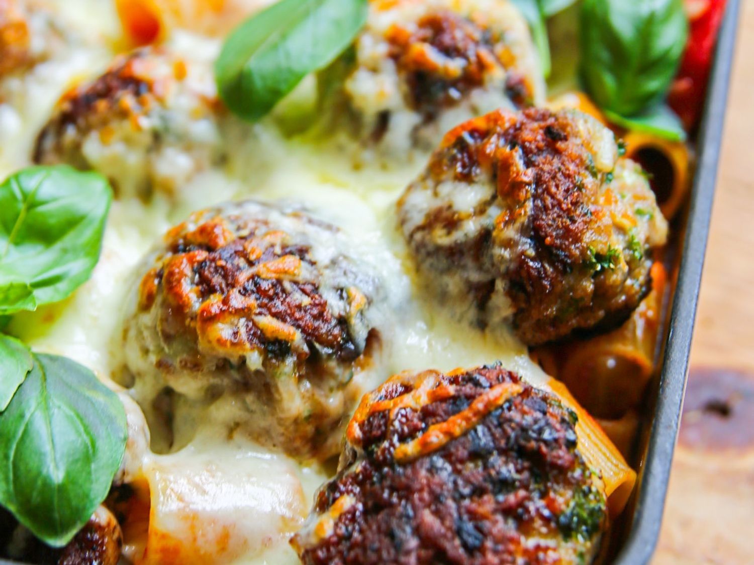 Rigatoni met gehaktballen