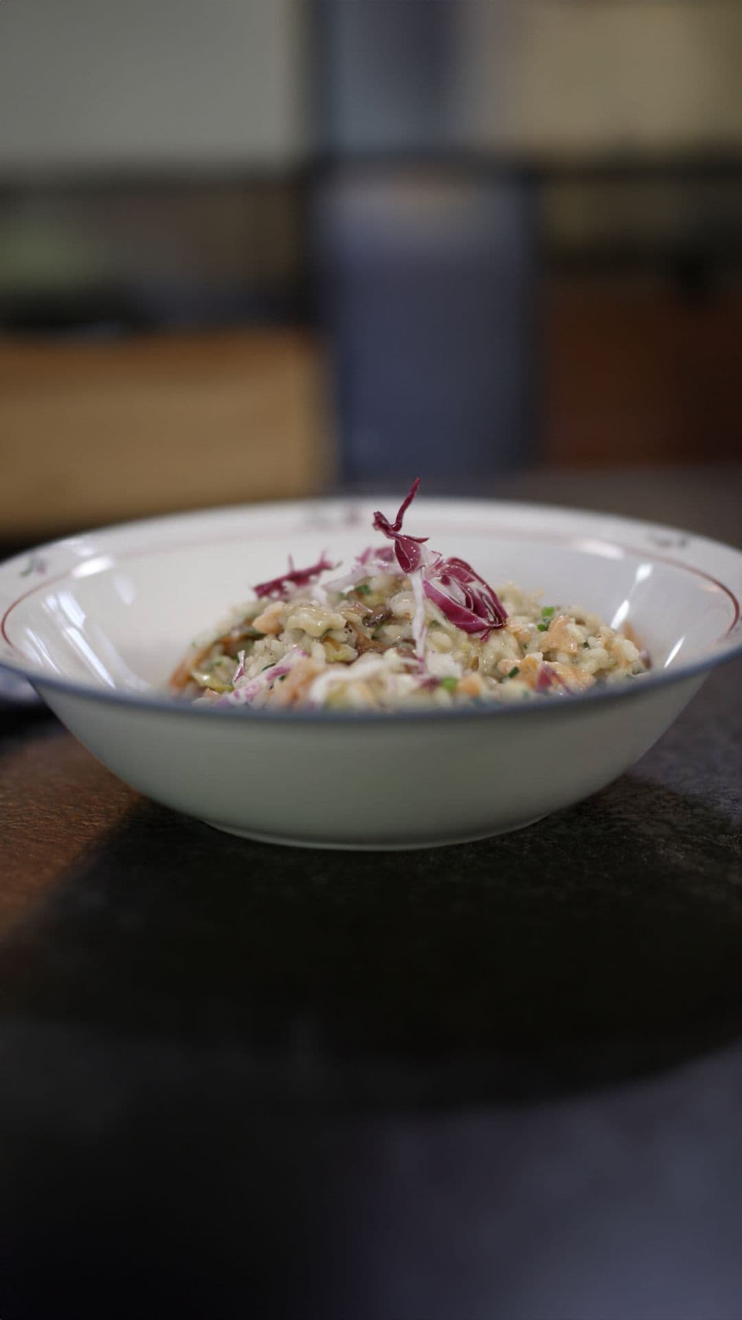 Risotto met witloof en gerookte zalm