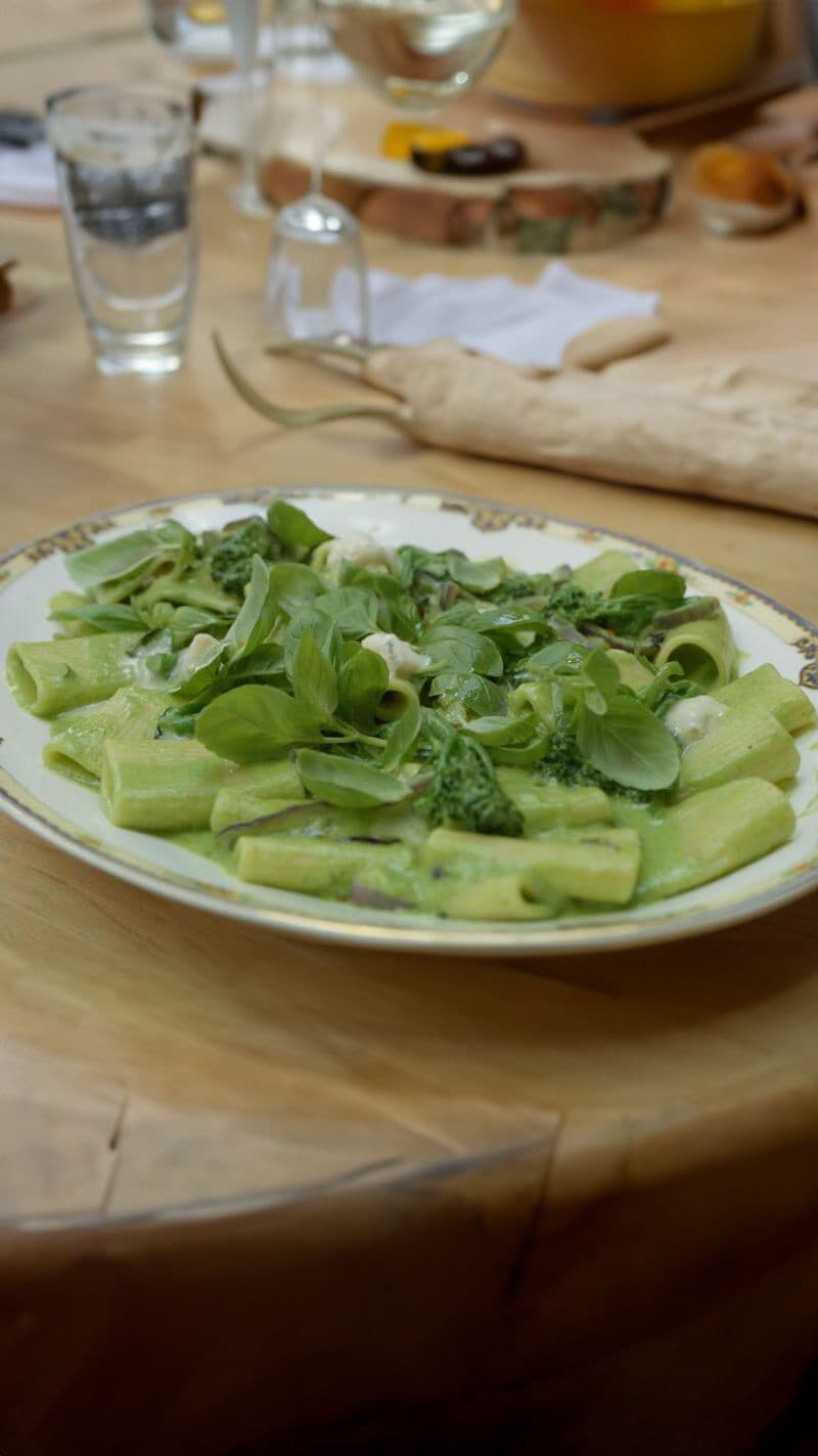 Pasta ‘broccolini' met blauwe kaas