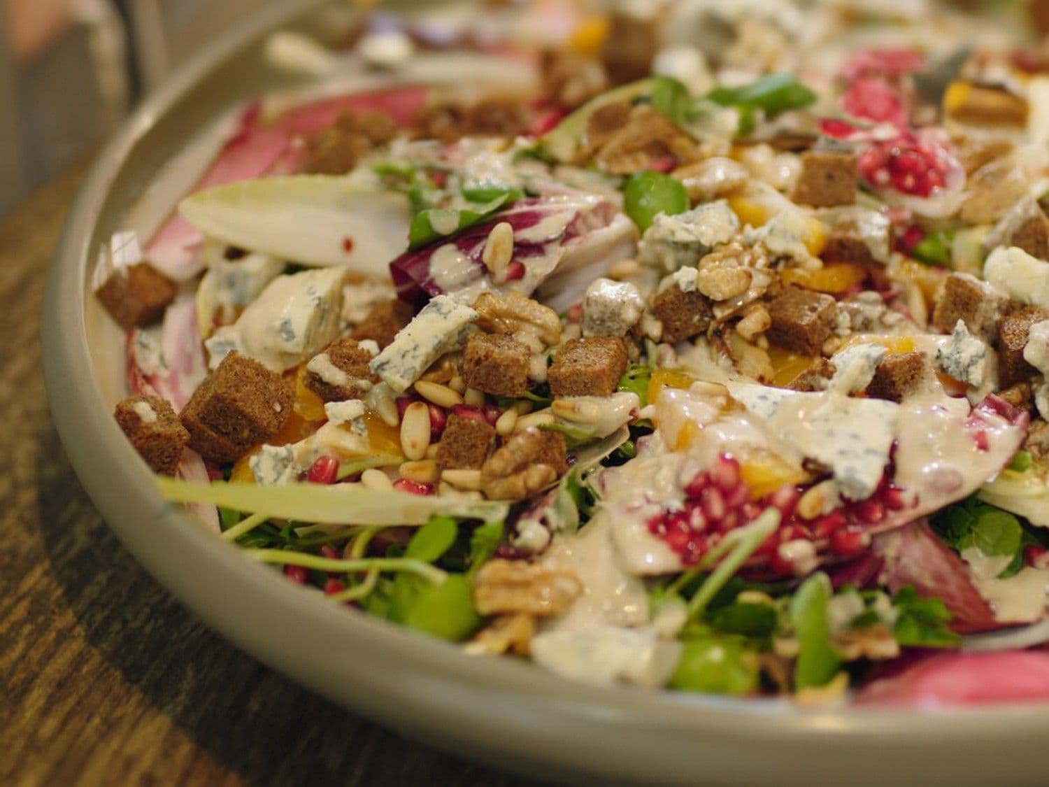 Witloofsalade met blauwe kaas