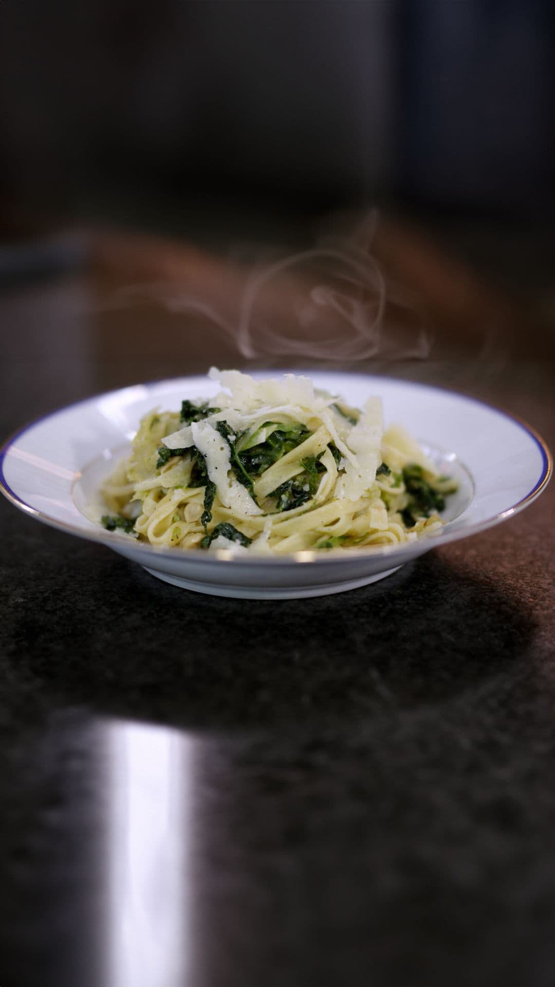 Tagliatelle met savooi, witte bonen en pecorino