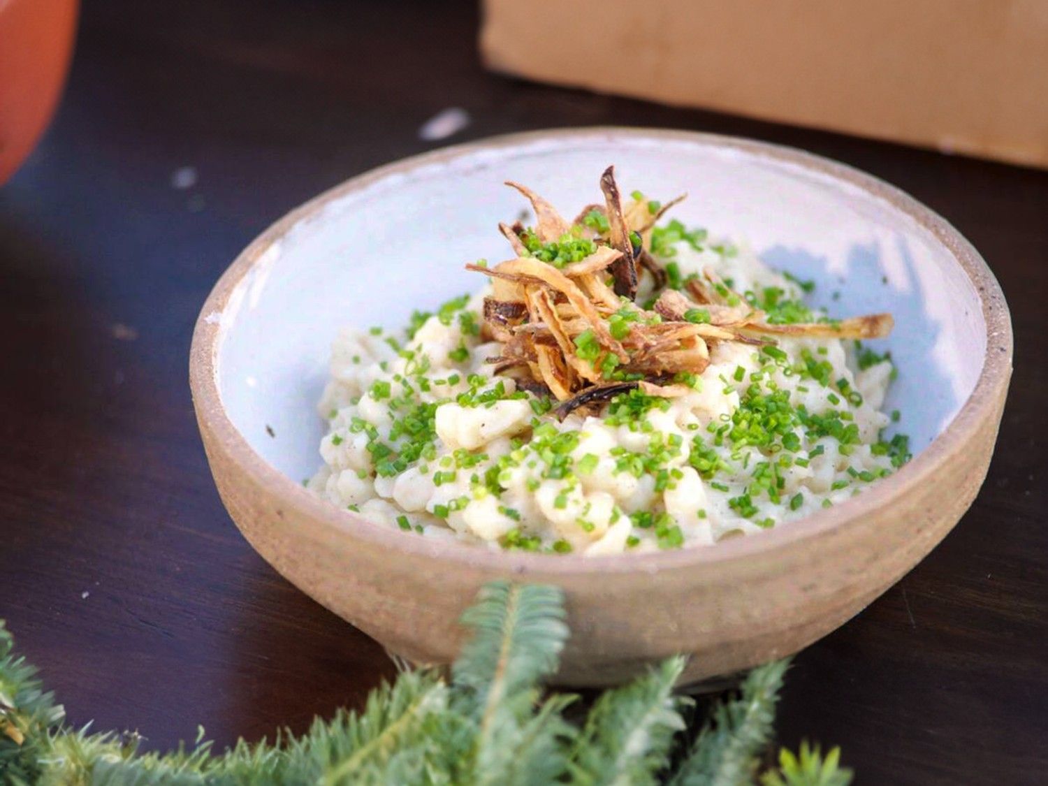 Spätzle met gebakken ui en kaas