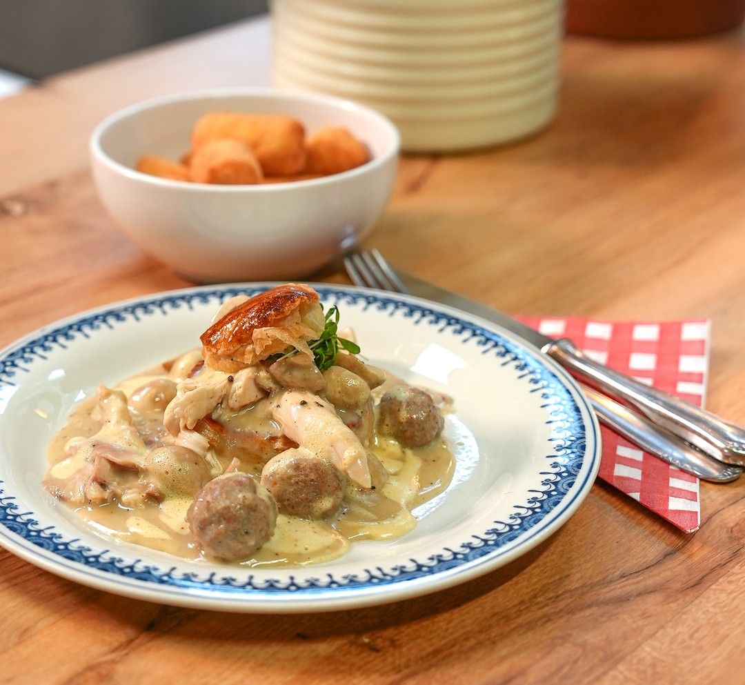 Vol au vent met kroketten
