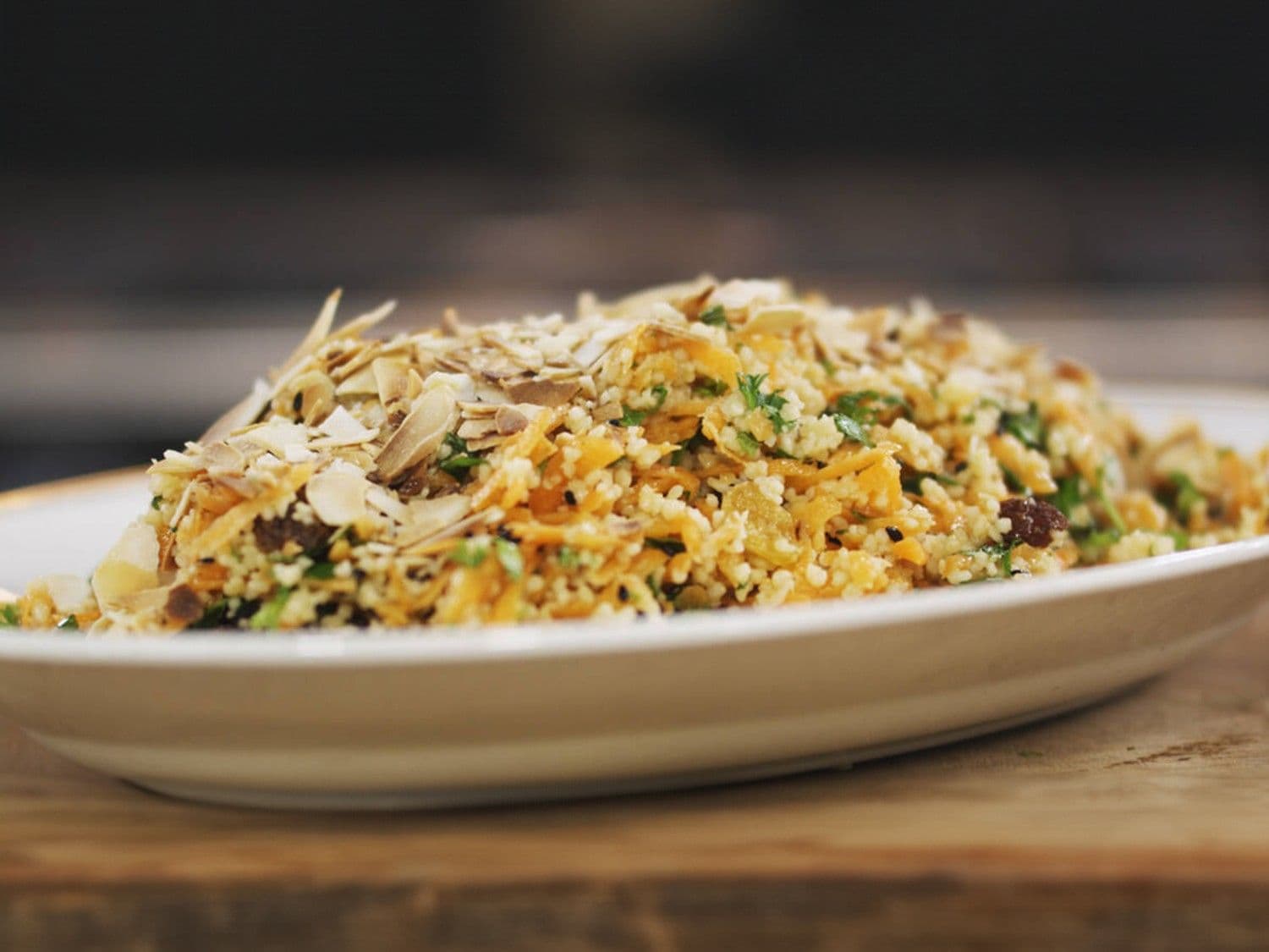 Wortelsalade met couscous en honingdressing