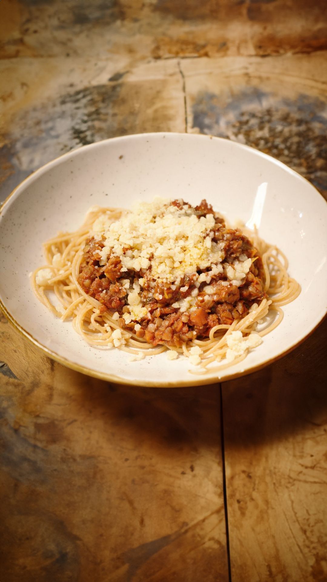 Spaghetti bolognese met linzen