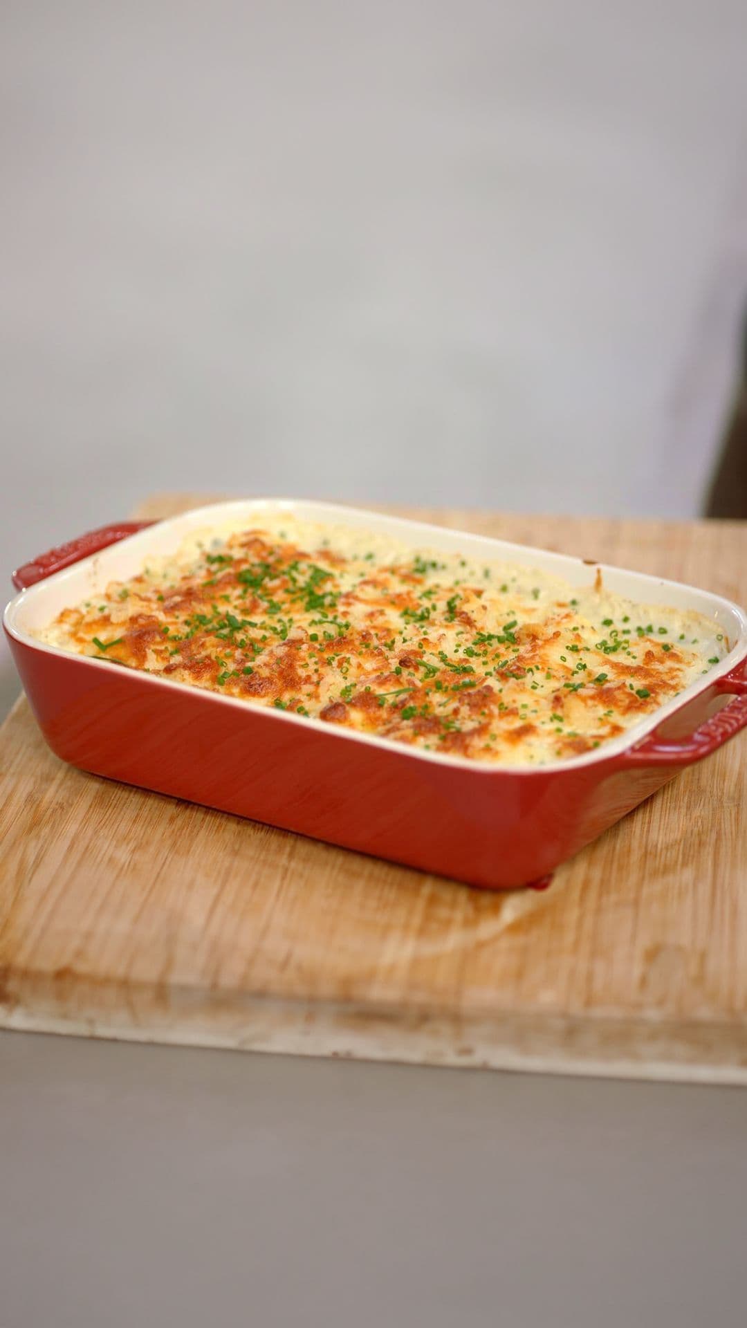 Cannelloni met gerookte zalm, asperges en spinazie