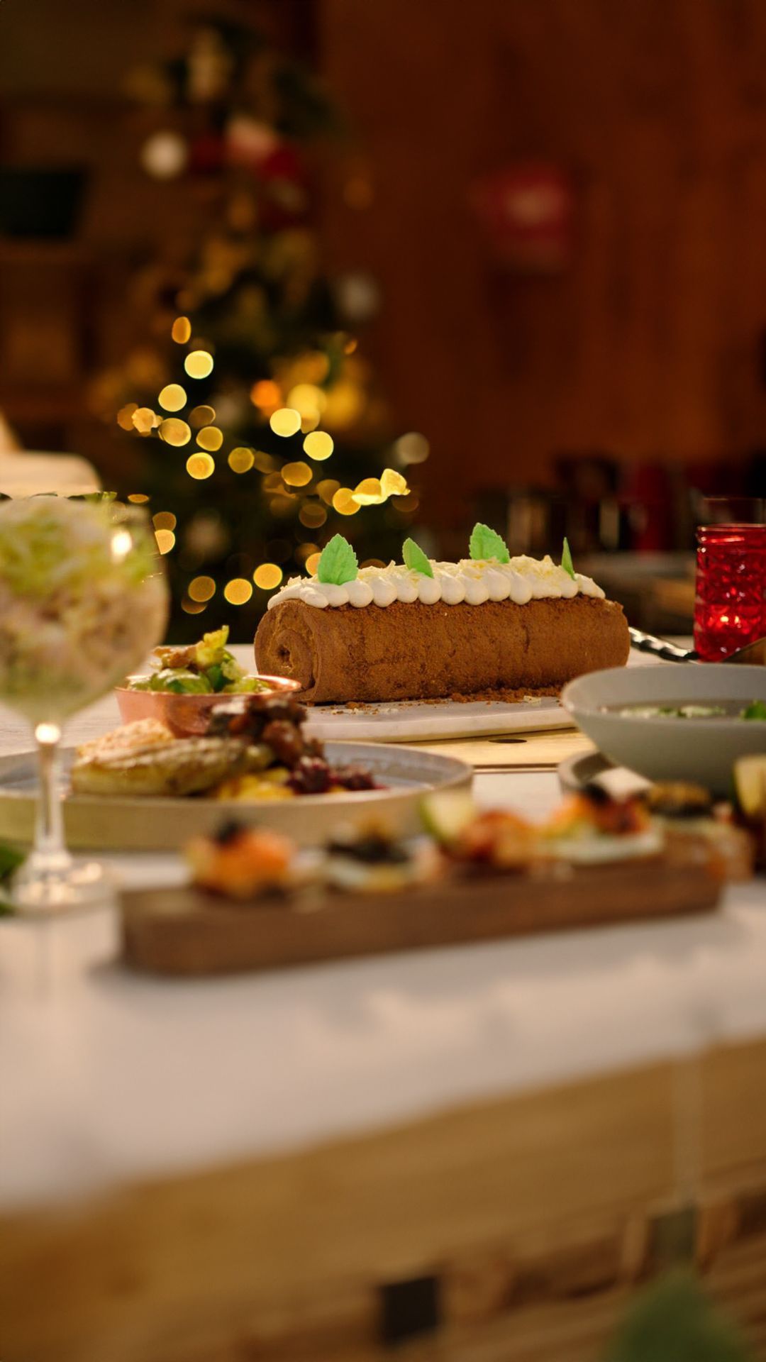 Kerstbûche op basis van speculaas en mascarpone