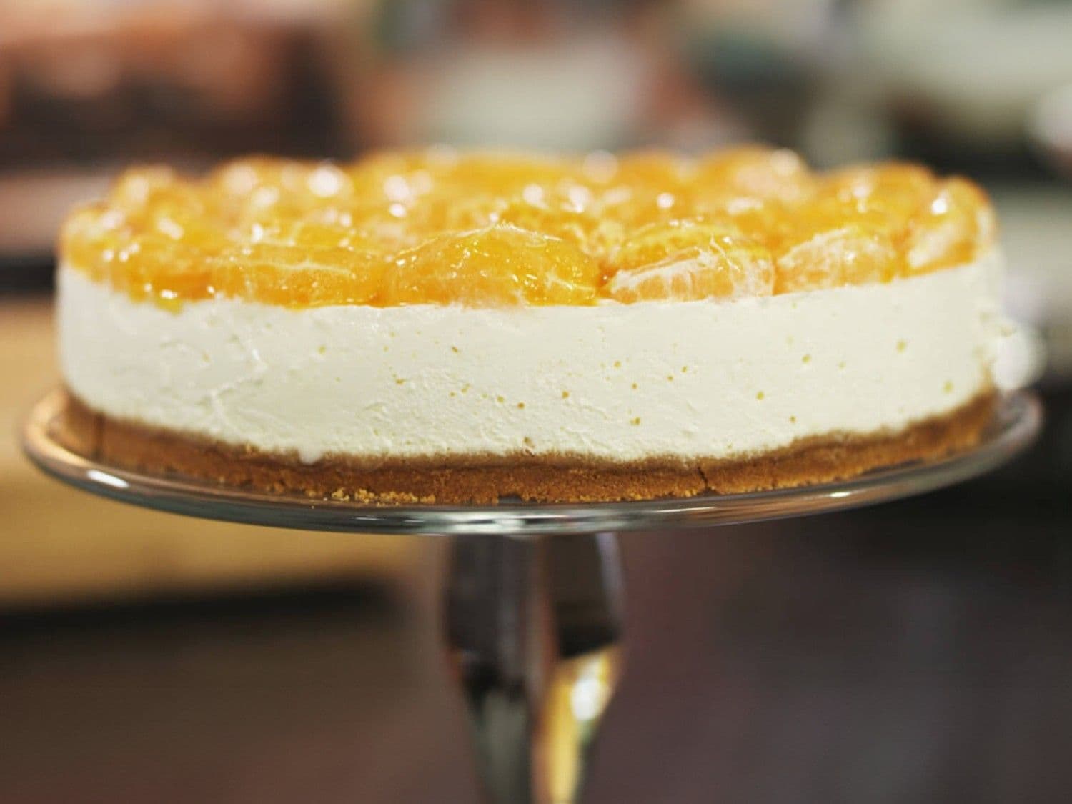 Kwarktaart met clementines en speculaas