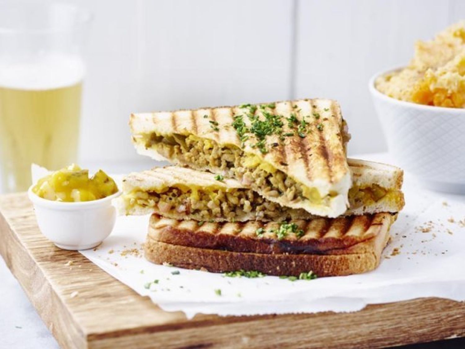 Croque gehakt met wortelstoemp
