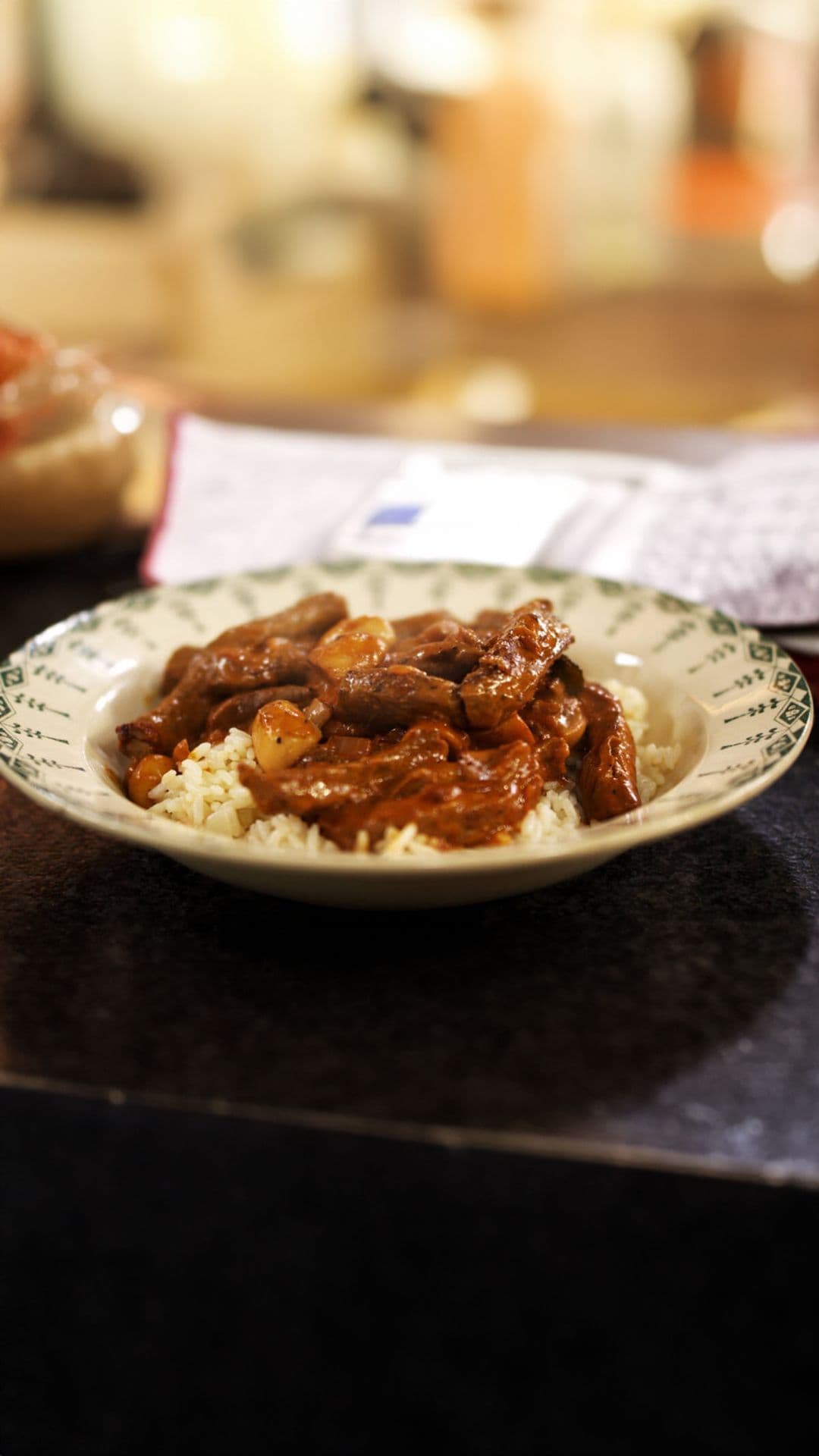 Rundvlees Stroganoff met rijst