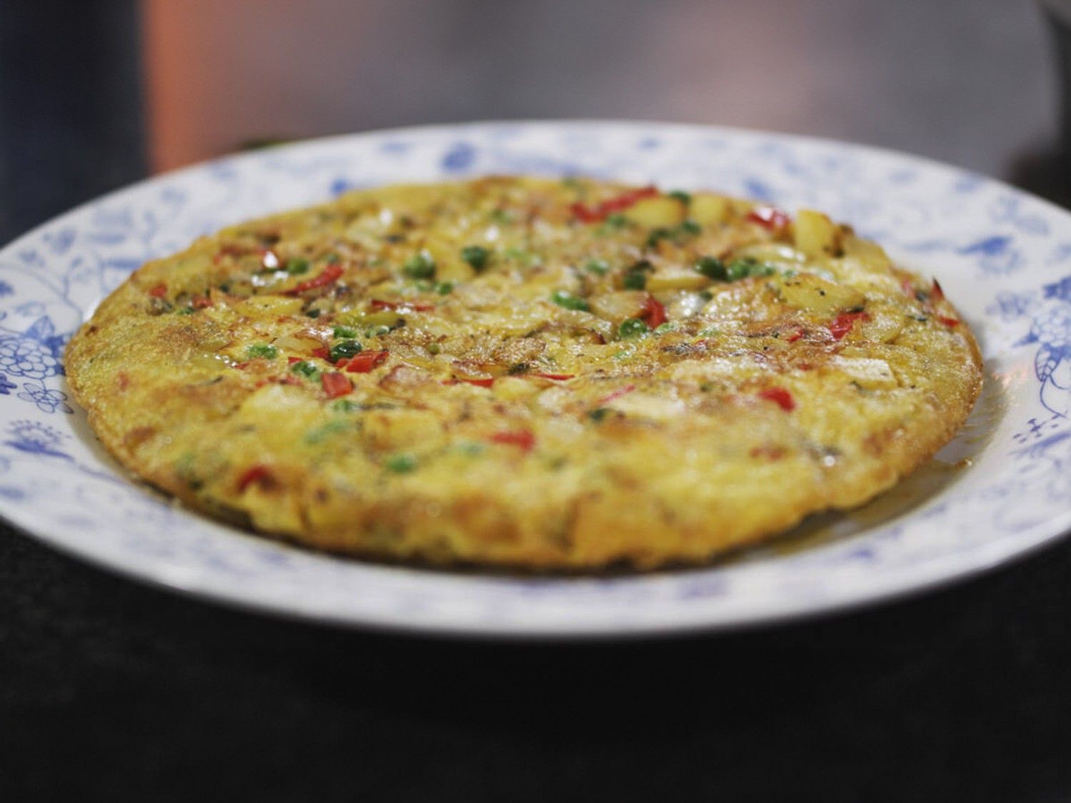 Aardappeltortilla met ui en paprika