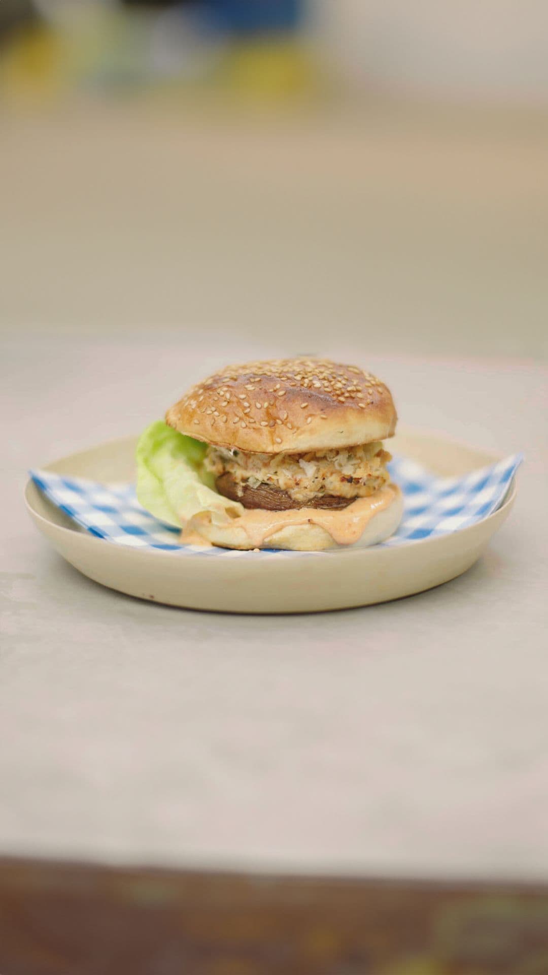 Portobelloburgers met paprikamayonaise