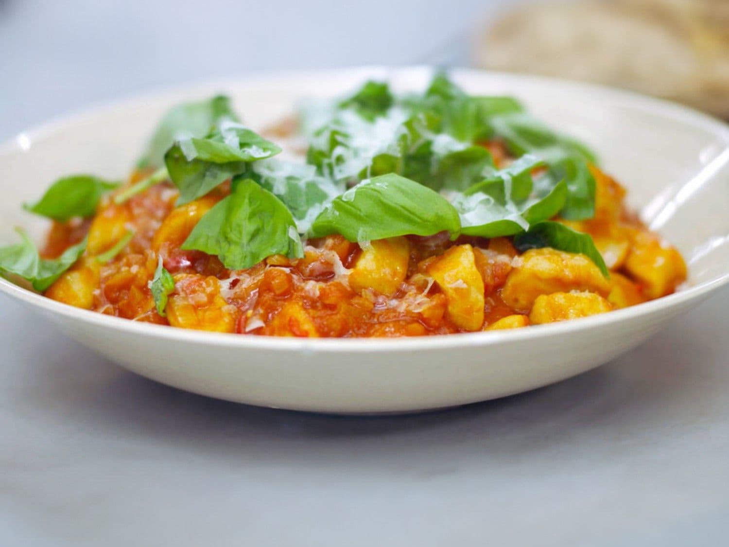Gnocchi van ricotta a l'arrabiata