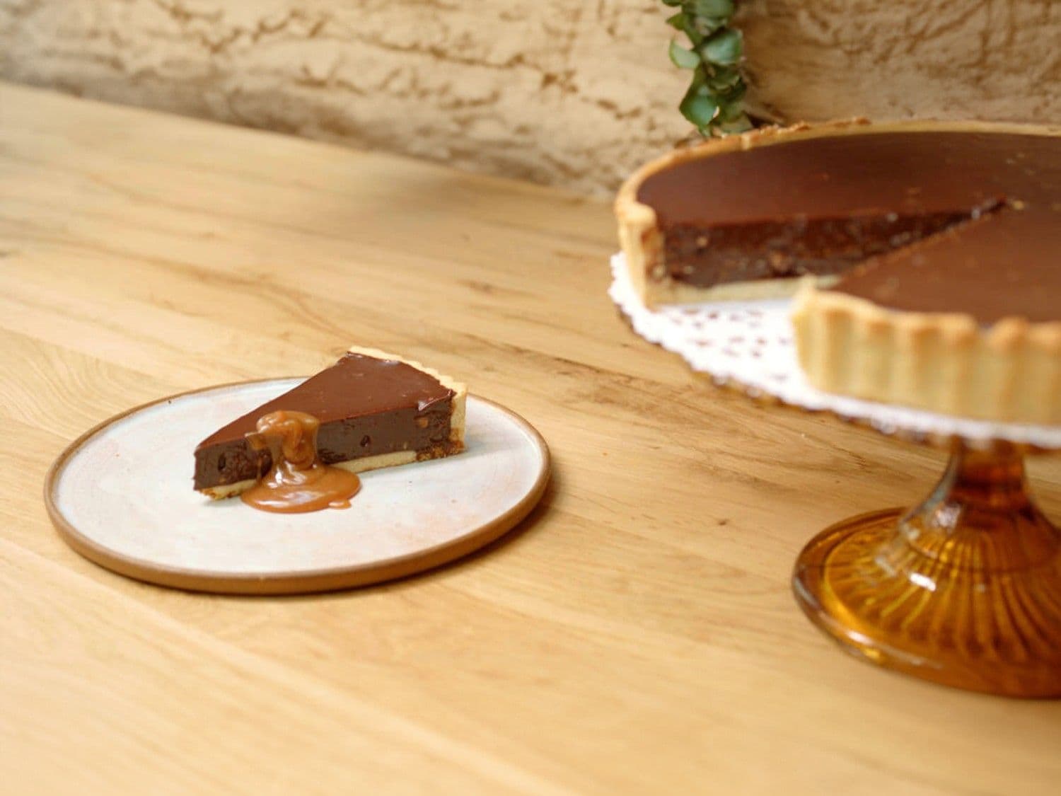 Chocoladetaart met zoute karamel