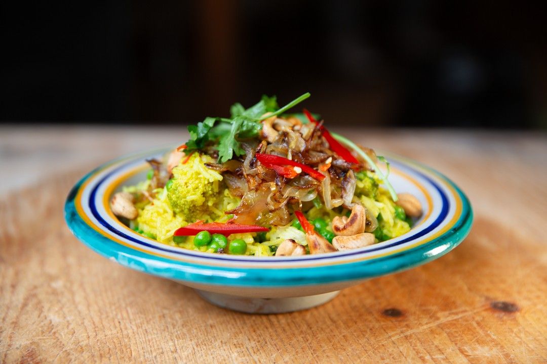 Biryani met groene groenten