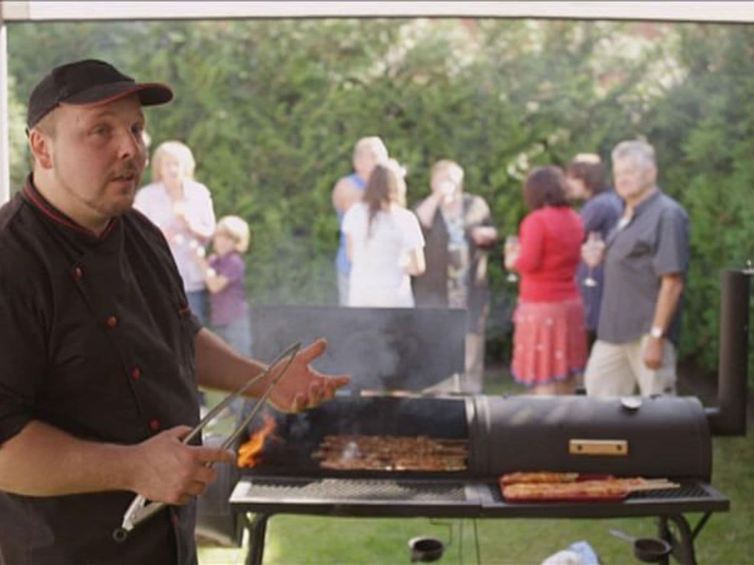 Varkensvlees op de barbecue