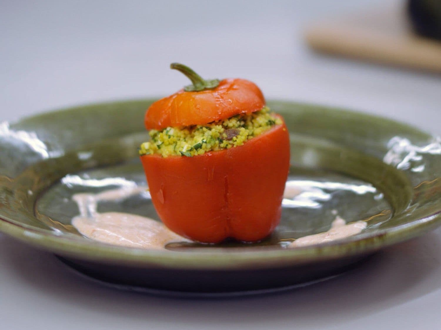 Gevulde paprika's met couscous en feta