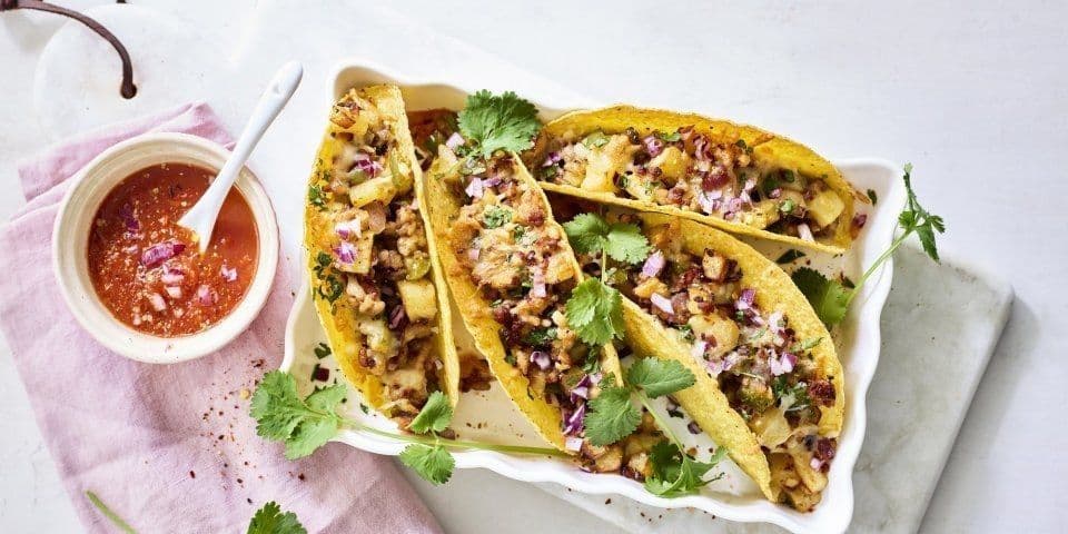Taco’s met aardappelen en gehakt