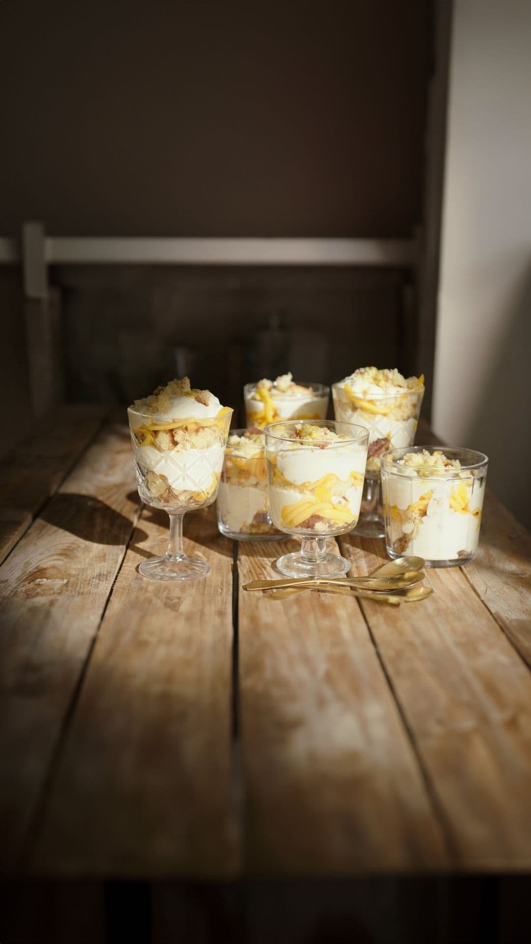Trifle met mango en passievrucht
