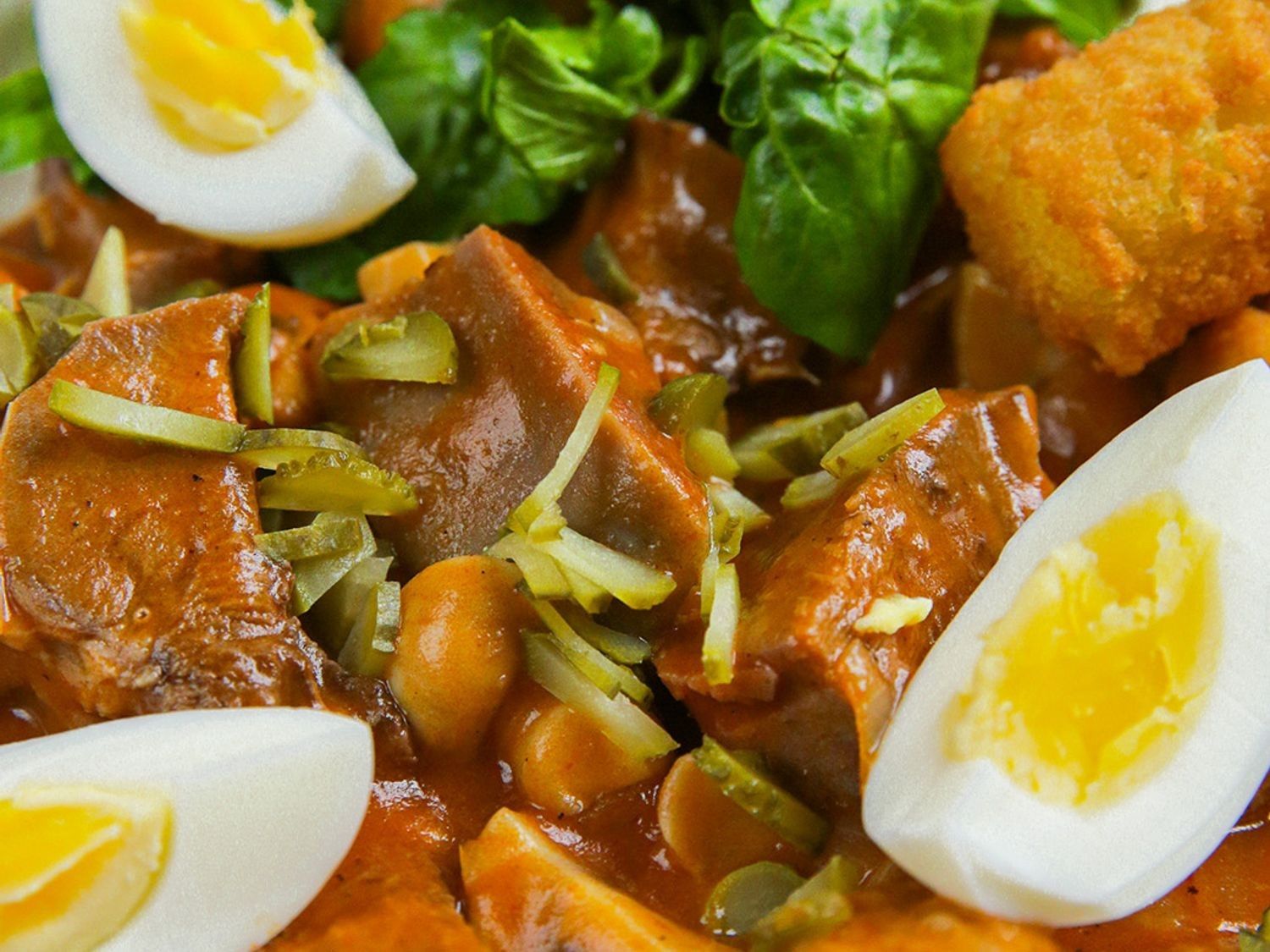 Plat spéciale met kroketten en waterkers