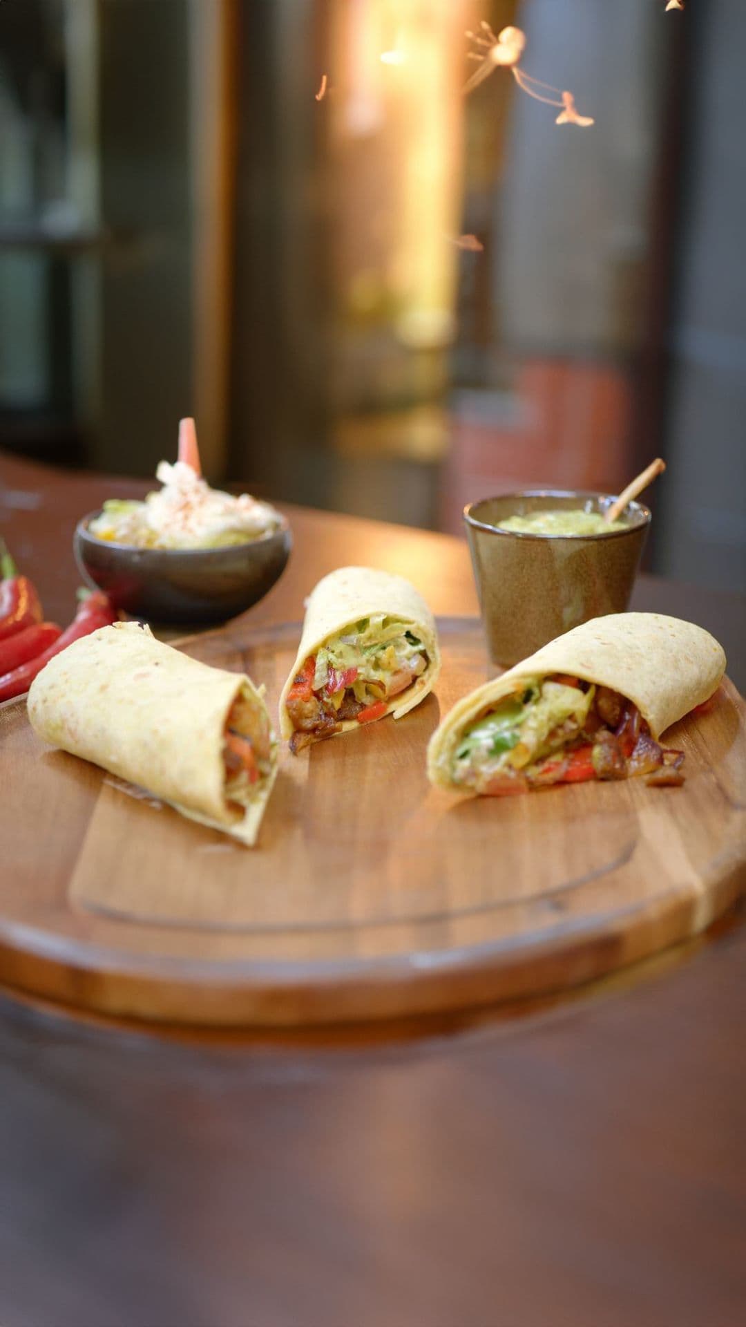 Fajita met seitan fritti