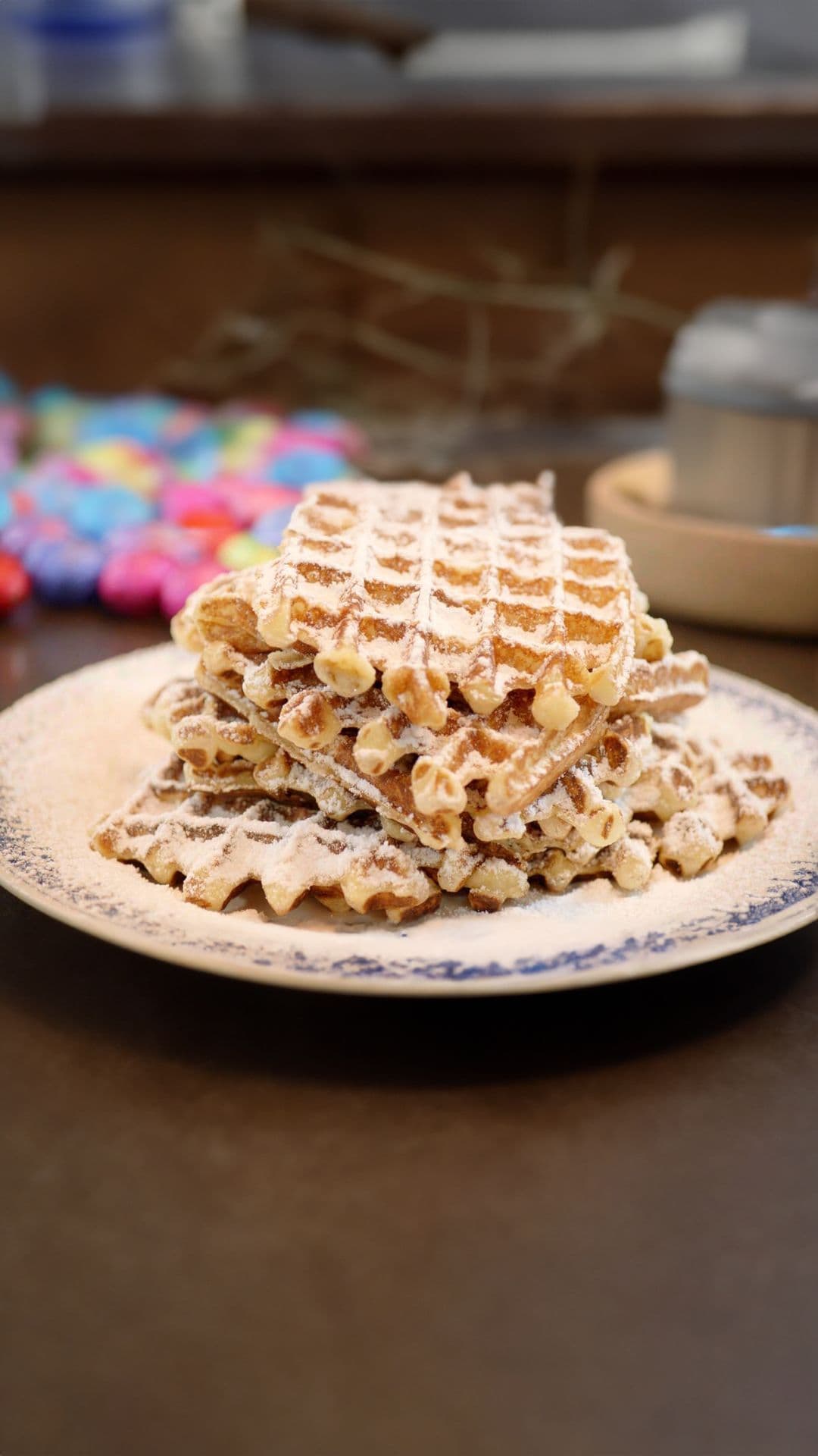 Vlaamse wafels met vanilleshake